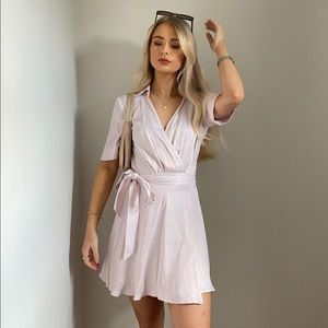 NWT Zara Satin Effect Wrap Dress